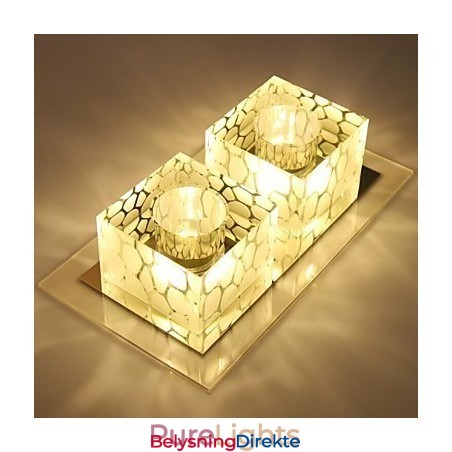 27*15*5 Cm Krystall Taklampe Spotlight Smd 6W Kreativ Lampe Rørlys Fargerik Farge Kuppellys