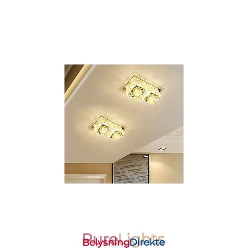 27*15*5 Cm Krystall Taklampe Spotlight Smd 6W Kreativ Lampe Rørlys Fargerik Farge Kuppellys