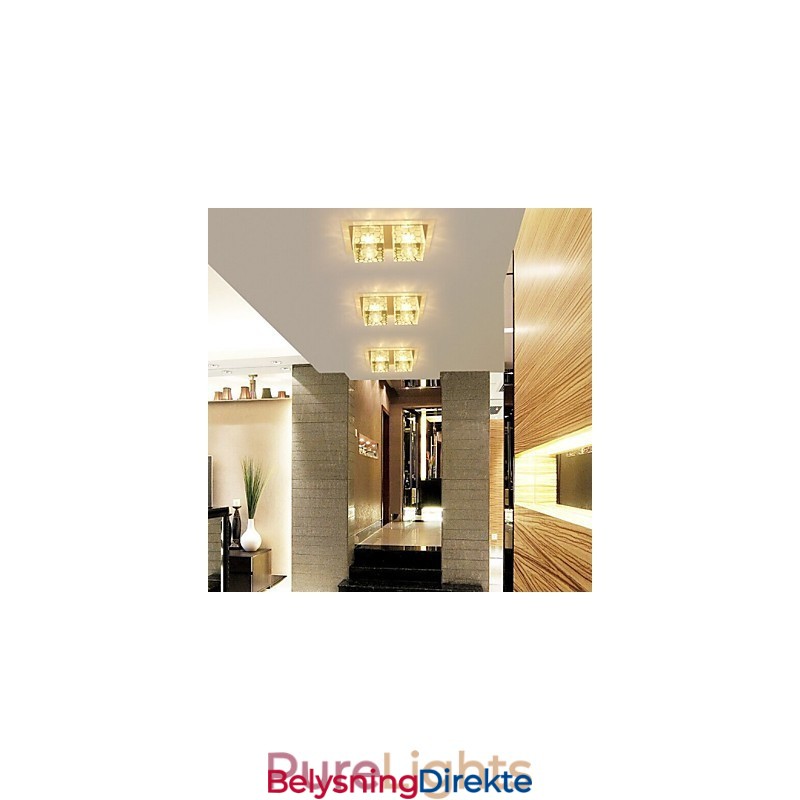 27*15*5 Cm Krystall Taklampe Spotlight Smd 6W Kreativ Lampe Rørlys Fargerik Farge Kuppellys