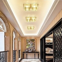 27*15*5 Cm Krystall Taklampe Spotlight Smd 6W Kreativ Lampe Rørlys Fargerik Farge Kuppellys