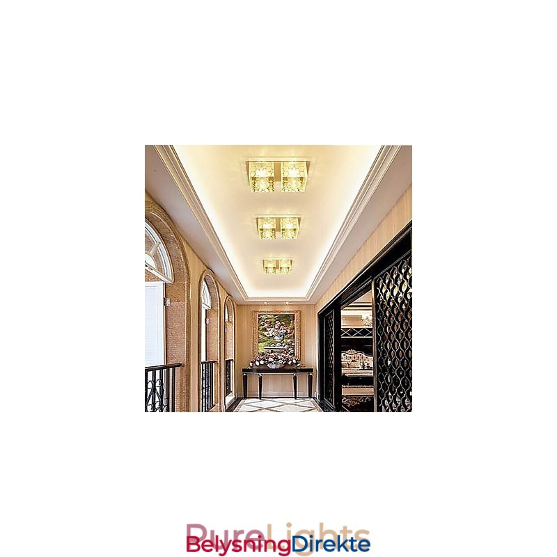 27*15*5 Cm Krystall Taklampe Spotlight Smd 6W Kreativ Lampe Rørlys Fargerik Farge Kuppellys