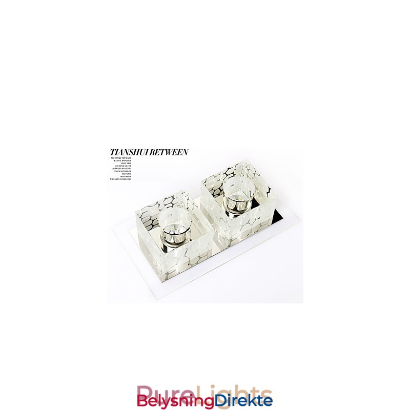 27*15*5 Cm Krystall Taklampe Spotlight Smd 6W Kreativ Lampe Rørlys Fargerik Farge Kuppellys