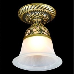 Bronse Innfelt Lampe I Moire-Glass Europeisk Klassisk