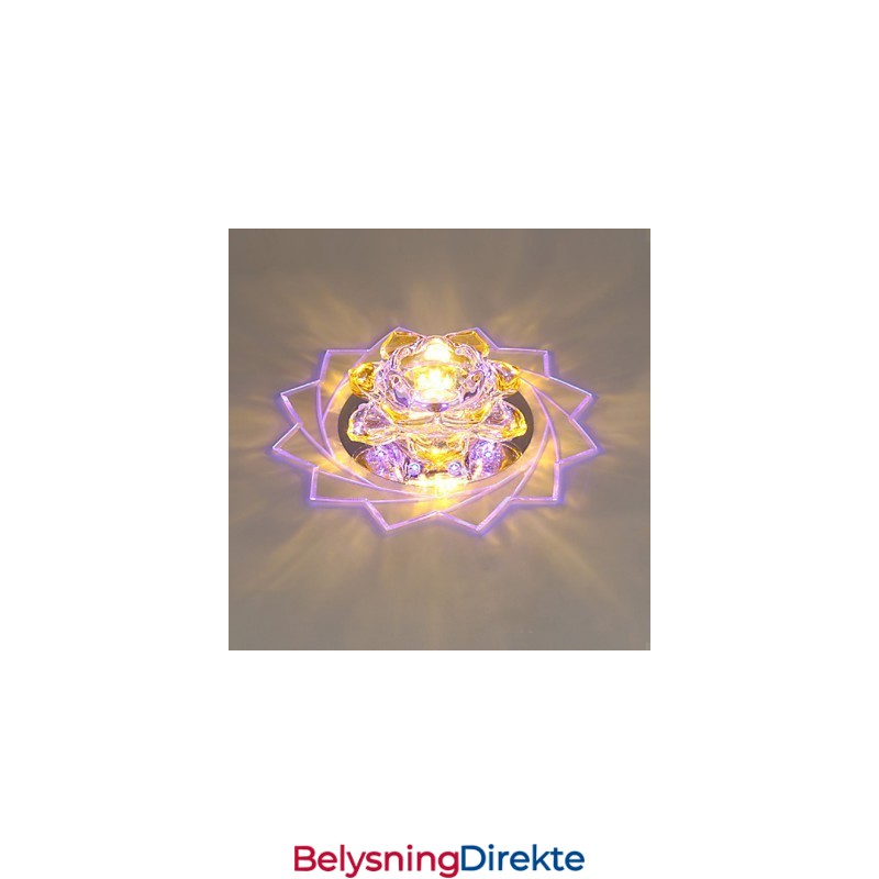 20*8,5 Cm Mini Krystall Taklampe Spotlight 3W Kreativ Lampe Rørlys Fargerik Farge Firkantet Kuppellys