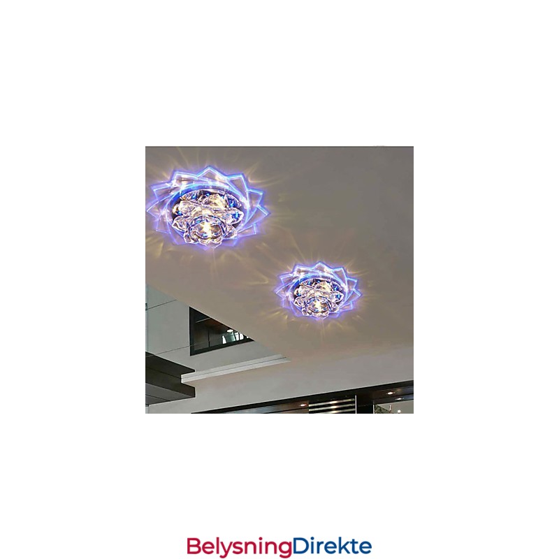20*8,5 Cm Mini Krystall Taklampe Spotlight 3W Kreativ Lampe Rørlys Fargerik Farge Firkantet Kuppellys