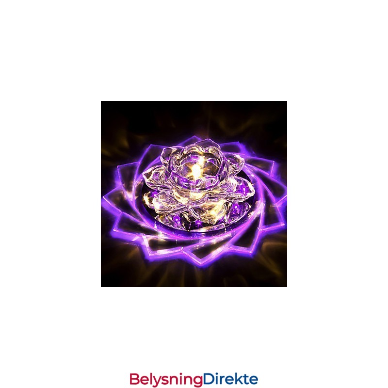 20*8,5 Cm Mini Krystall Taklampe Spotlight 3W Kreativ Lampe Rørlys Fargerik Farge Firkantet Kuppellys