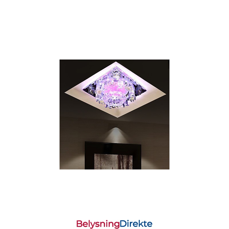 Firkantet Koppelampelys Krystalllys Kreativer Kuppellys Rørlampelys