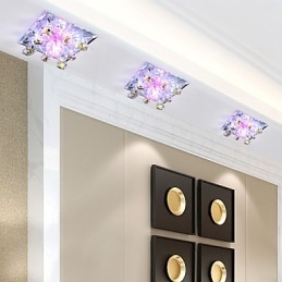 Firkantet Koppelampelys Krystalllys Kreativer Kuppellys Rørlampelys