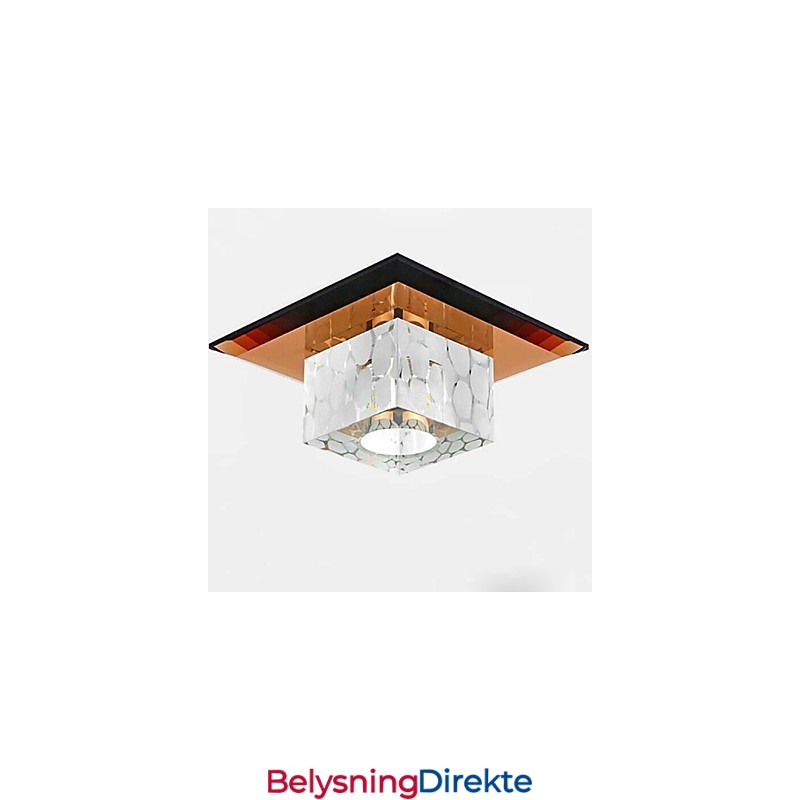 Mini Krystall Taklampe Spotlight 3W Kreativ Lampe Rørlys Fargerik Farge Firkantet Kuppellys