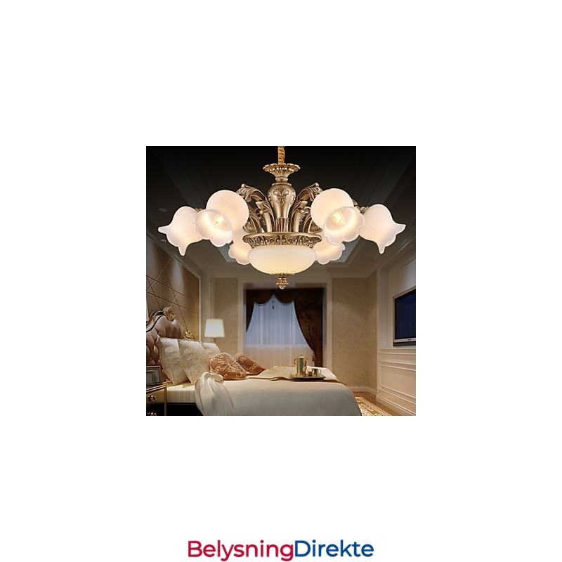 Moderne Samtids Annet Metall Lysekrone