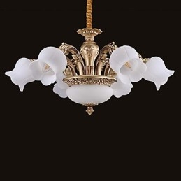 Moderne Samtids Annet Metall Lysekrone