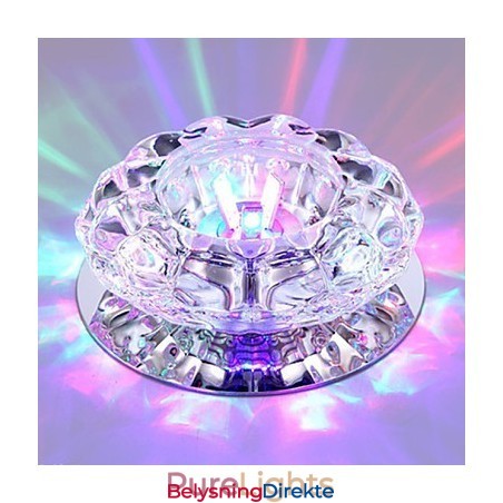 Krystall Taklampe Spotlight Smd 3W Kreativ Lampe Absorberer Kuppellys