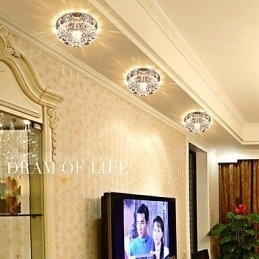 Krystall Taklampe Spotlight Smd 3W Kreativ Lampe Absorberer Kuppellys