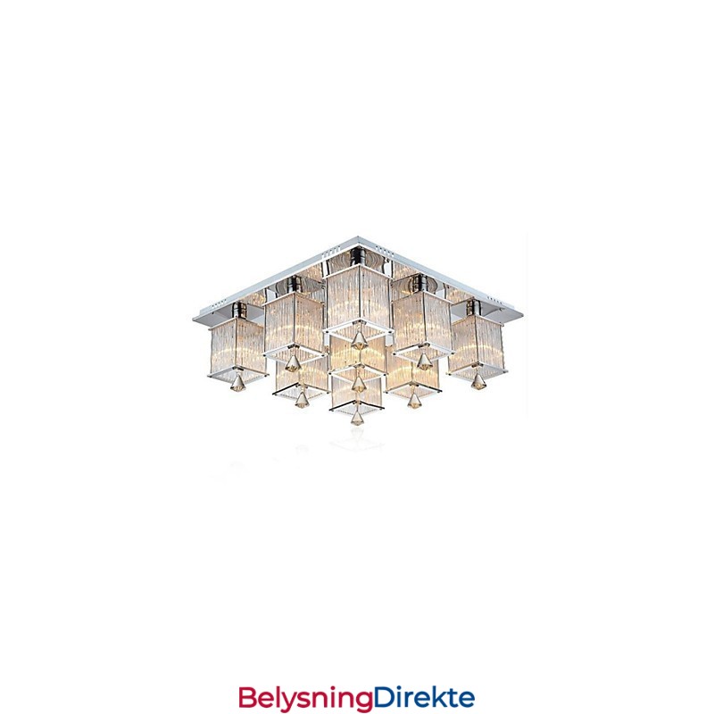 Moderne Samtids Krystall Krom Metall Innfelt Montering