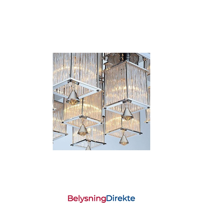 Moderne Samtids Krystall Krom Metall Innfelt Montering