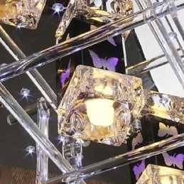 Moderne, Samtidskunst Krystallglass Innfelt