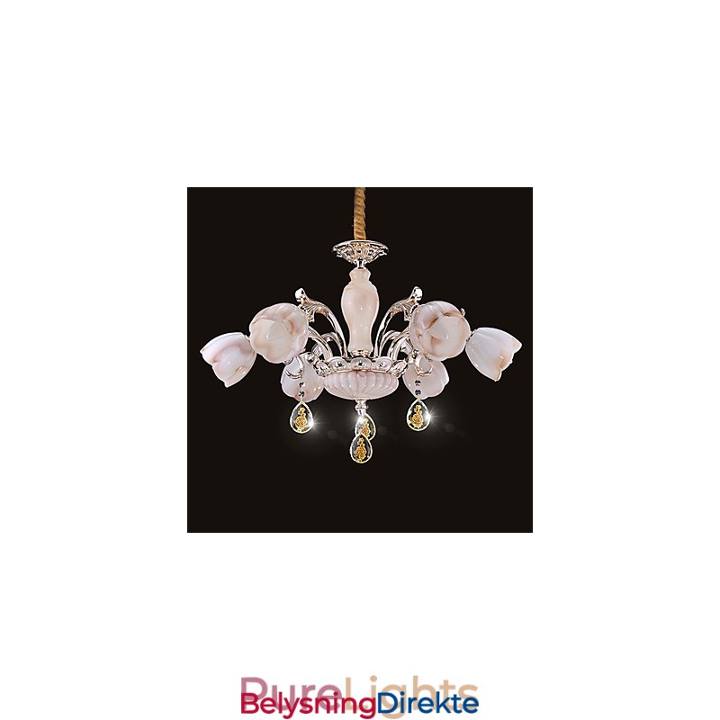 Moderne Samtids Annet Metall Lysekrone