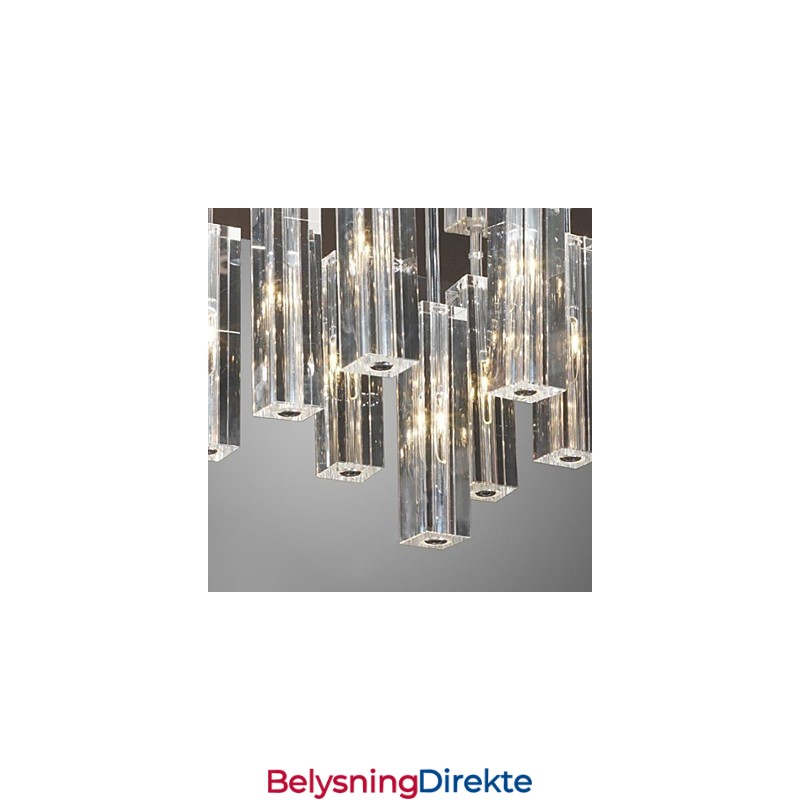 Moderne Samtids Krystall Krom Metall Innfelt Montering