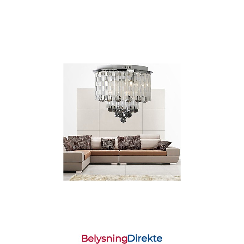 Krystall Halvinnfelt Montering Med 8 Lys