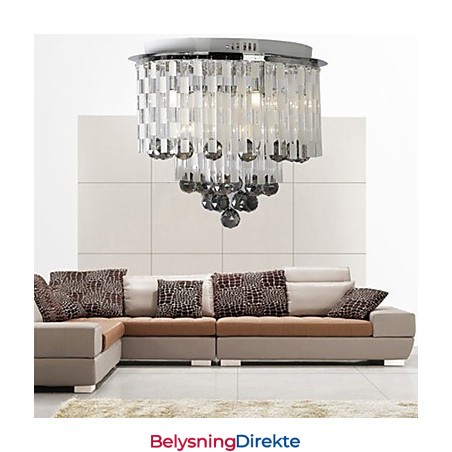 Krystall Halvinnfelt Montering Med 8 Lys
