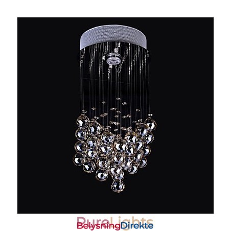 1 Lys Klar Lys K9 Krystalllysekronelampe