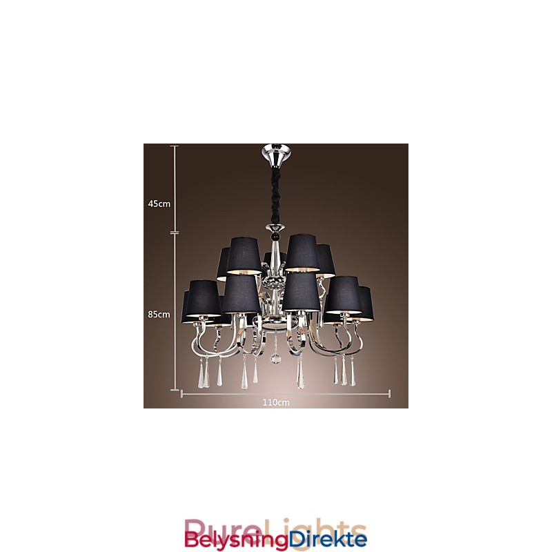 Moderne Samtids Tradisjonell Klassisk Rustikk Hytte Vintage Landlig Øy Krom Metalllysekrone