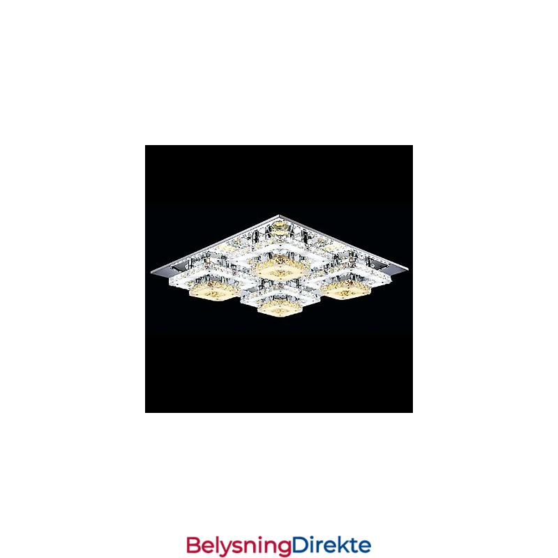 Moderne Samtids Krystall Krom Metall Innfelt Montering