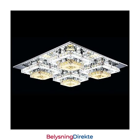 Moderne Samtids Krystall Krom Metall Innfelt Montering