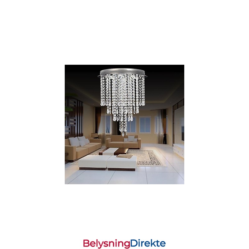 Moderne Samtids Krystall Krom Krystall Innfelt Barneseng