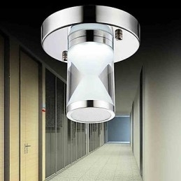 Moderne, Samtidskunstnerisk Krom Metall Innfelt Lampe