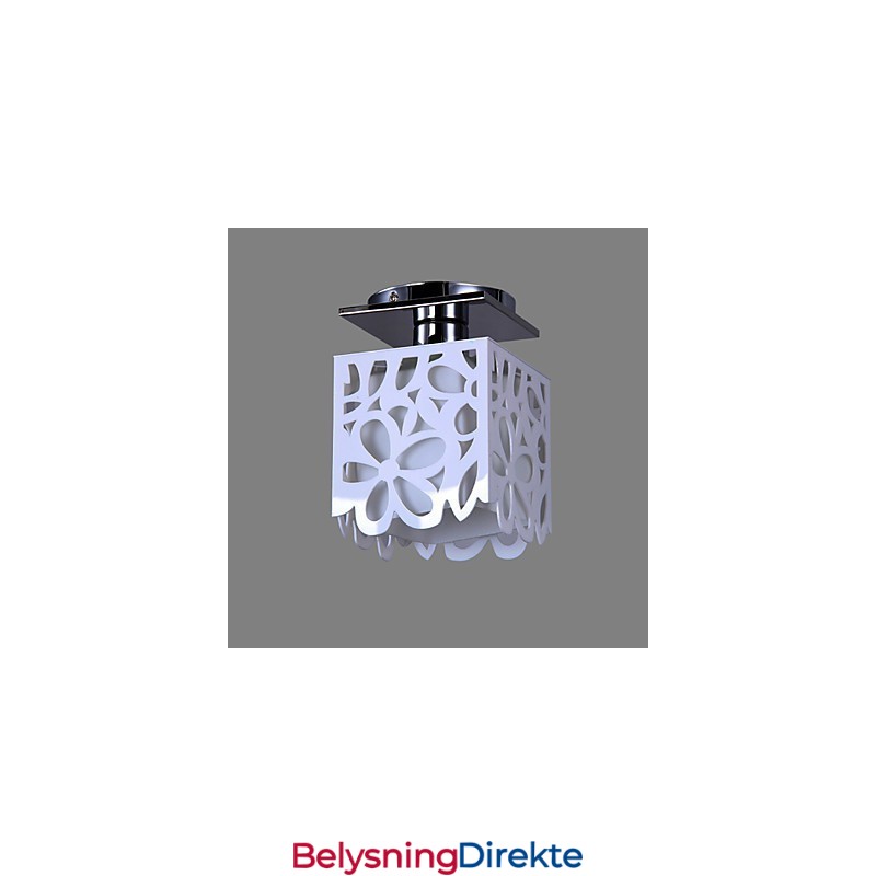 Rustikk Hytte I Ministil Med Galvanisert Innfelt Lampe