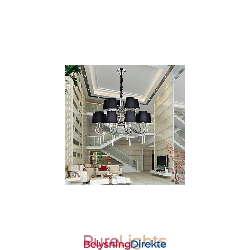 Moderne Samtids Tradisjonell Klassisk Rustikk Hytte Vintage Landlig Øy Krom Metalllysekrone