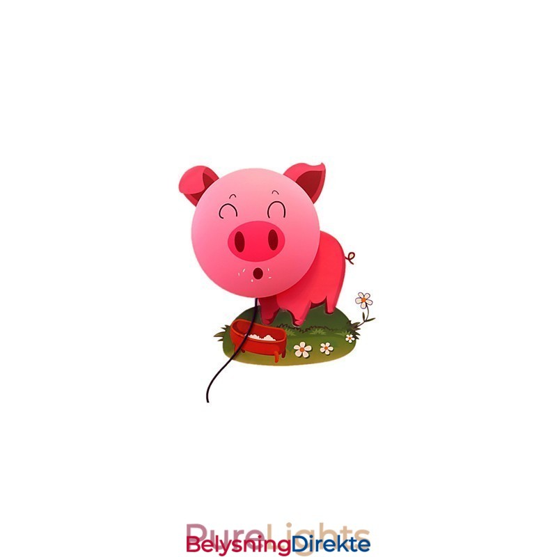 Tapet Vegglamper Blomsteransikt Gjør-Det-Selv Morsom Atmosfære Nattlampe Barn Nattbordslampe Dekorasjon Rosa Gris