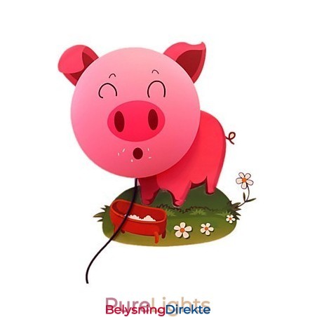 Tapet Vegglamper Blomsteransikt Gjør-Det-Selv Morsom Atmosfære Nattlampe Barn Nattbordslampe Dekorasjon Rosa Gris