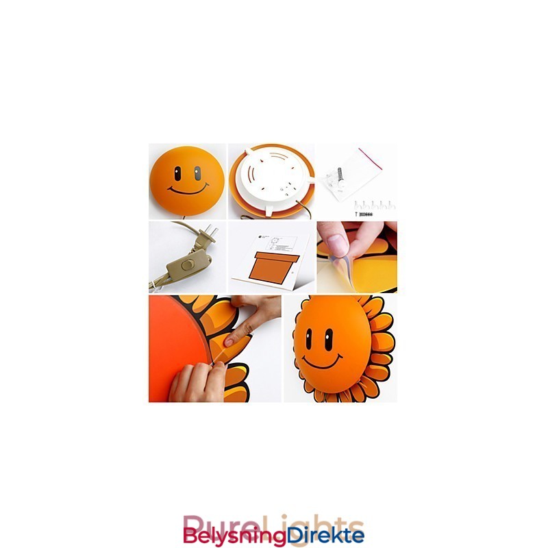 Vegglampe Moderne Samtids Kreativ 3D-Tapet Vegglampe Lys