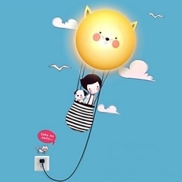 Vegglampe Moderne Samtids Kreativ 3D-Tapet Vegglampe Lys