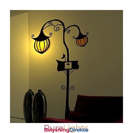 Gresskar Høytemperaturbestandig Plastlys Og Kreativ 3D-Veggpapirvegglampe