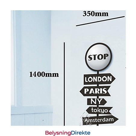 Stoppbokstav Høytemperaturbestandig Plastlys Og Kreativ 3D-Tapet Vegglampe