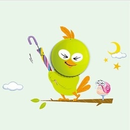 Lysdrevet Fuglevegglampe Med Pære, Moderne, Kreativ 3D-Tapet, Vegglampe