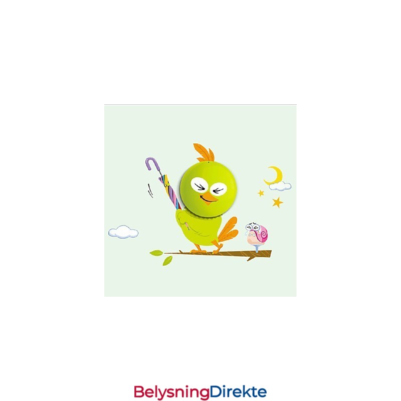 Lysdrevet Fuglevegglampe Med Pære, Moderne, Kreativ 3D-Tapet, Vegglampe