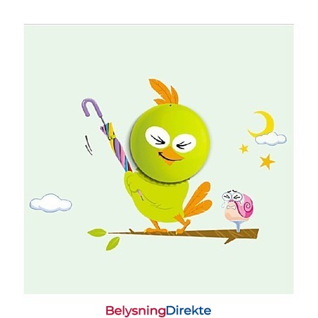 Lysdrevet Fuglevegglampe Med Pære, Moderne, Kreativ 3D-Tapet, Vegglampe