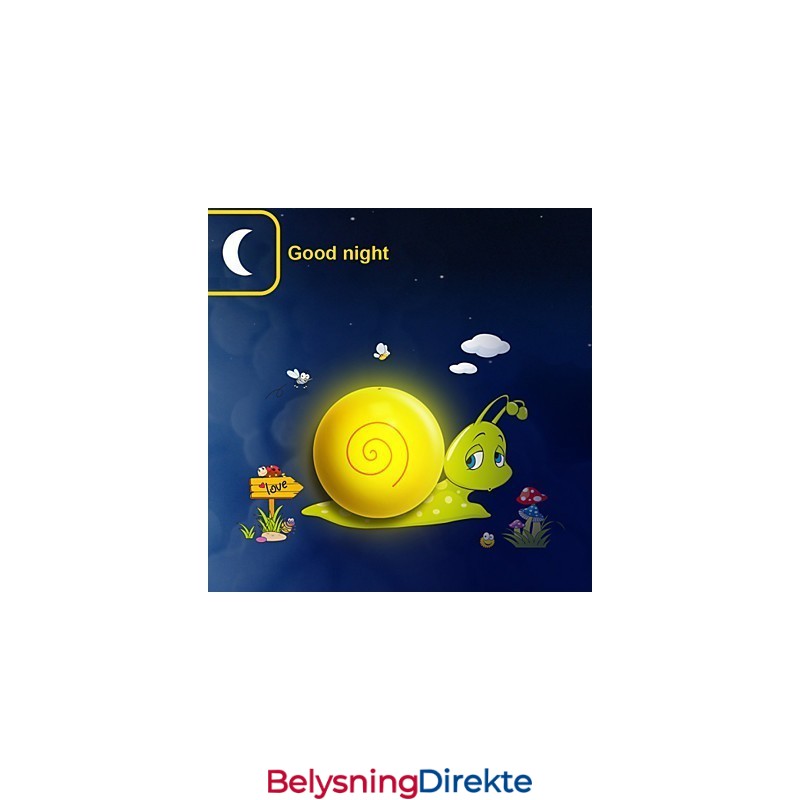 Snegl Høytemperaturbestandig Plastlys Og 10 C Kan Fjerne Kreativ 3D-Veggpapirvegglampe