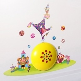 Klovn Høytemperaturbestandig Plastlampe Og 10 C Kan Fjerne Kreativ 3D Veggpapir Vegglampe