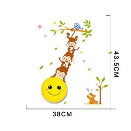 Veggklistremerker Apelysaktivert Intelligent Induksjon Smetop Pynt Vegglampe