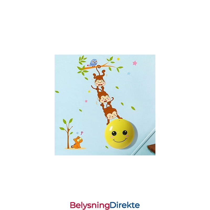 Veggklistremerker Apelysaktivert Intelligent Induksjon Smetop Pynt Vegglampe