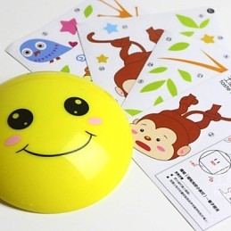 Veggklistremerker Apelysaktivert Intelligent Induksjon Smetop Pynt Vegglampe