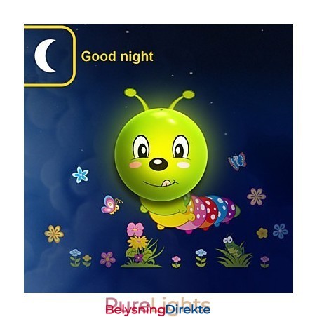 Caterpillar Høytemperaturbestandig Plastlys Og 10 C Kan Fjerne Kreativ 3D-Veggpapirvegglampe