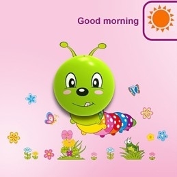 Caterpillar Høytemperaturbestandig Plastlys Og 10 C Kan Fjerne Kreativ 3D-Veggpapirvegglampe