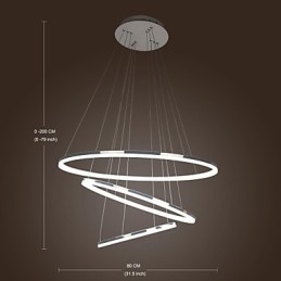 70W Moderne, Samtidskunstnerisk Mini-Stil, Galvanisert Metallpendellampe
