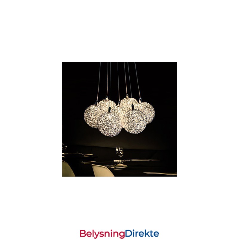 Moderne Pendellampe Med 7 Lys, Dekorativ Pendellampe I Aluminium, Til Hjemmeinnredning